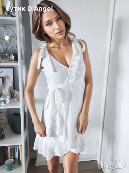 Twinity Romantic Dress бяла дантела и харбали, снимка 1