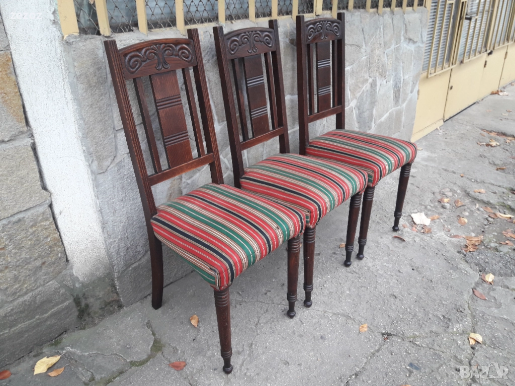  Ретро трапезни столове 3бр №020, снимка 1