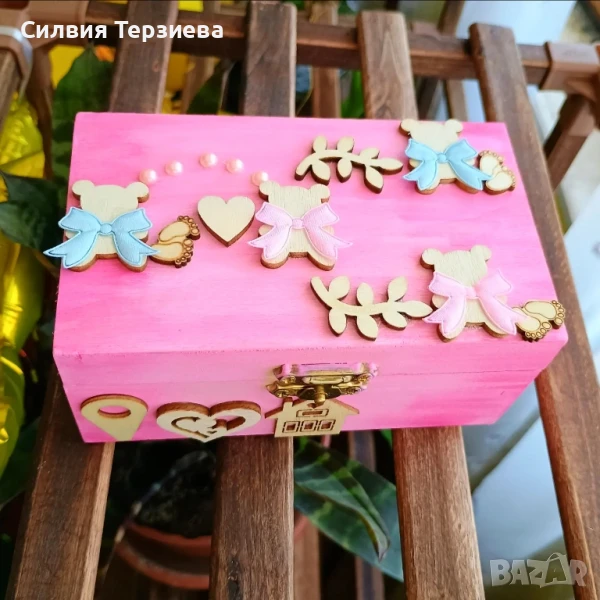 Ръчно изработена дървена кутия "Родословно дърво", снимка 1