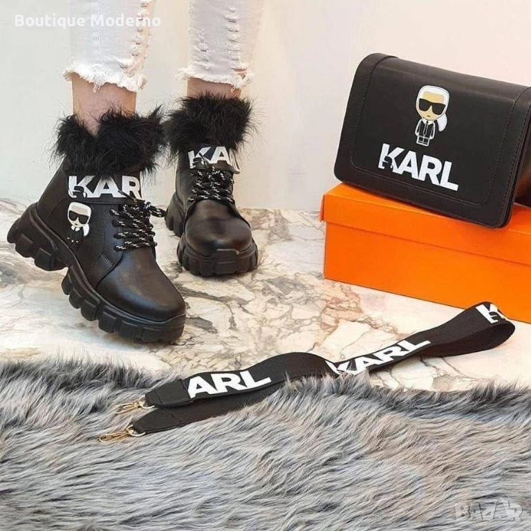 Karl Lagerfeld Дамски боти, снимка 1