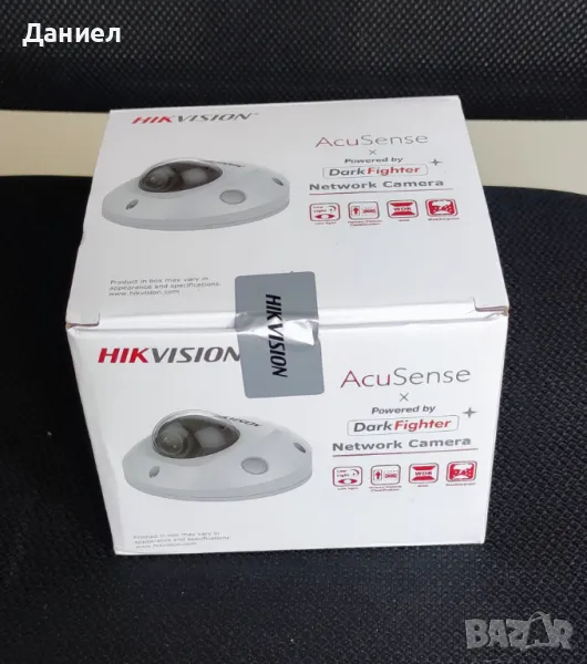 4MP мини камера с микрофон Hikvision DS-2CD2546G2-IS AcuSense, снимка 1