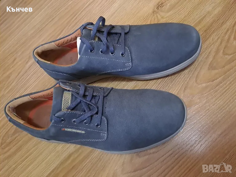 Clarks мъжки обувки от набук, тъмносиви, размер 45 - НОВИ, снимка 1