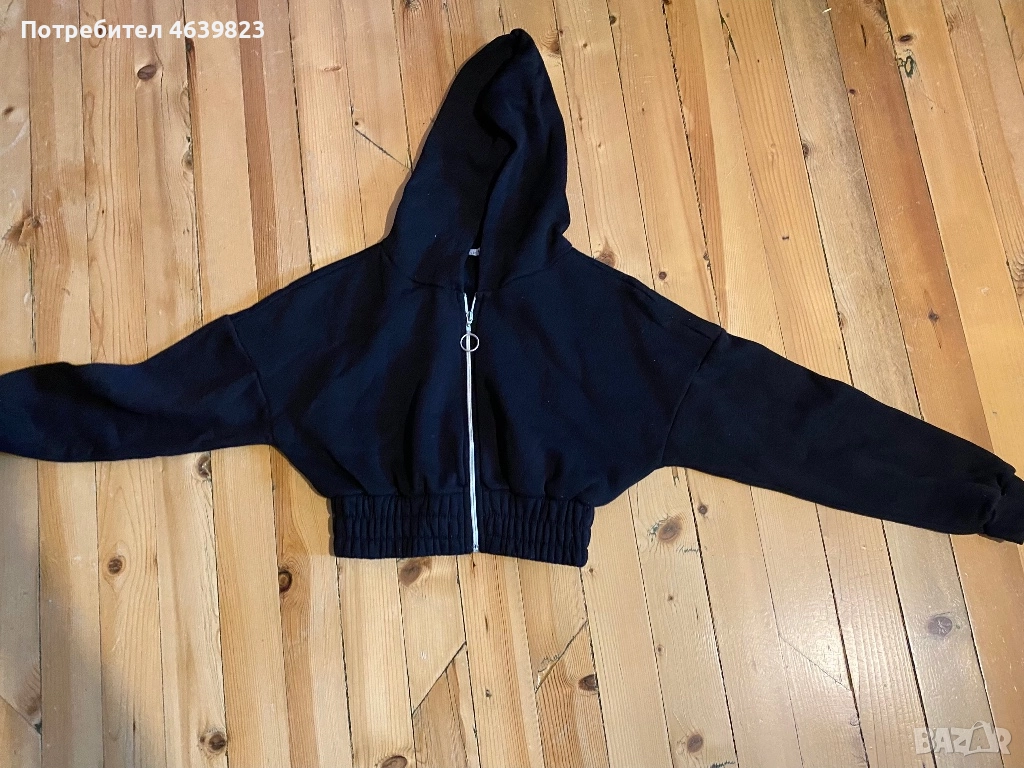 Черен дамски суичър , снимка 1