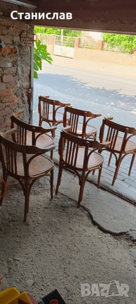 Ретро комплект виенски столове тонет, снимка 1