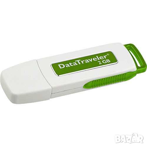 Преносима флаш памет Kingston Data Traveler, 2GB, USB 2.0, 6x0.8 см, Бяла, снимка 1