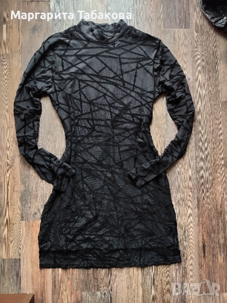 Нова черна къса рокля, снимка 1