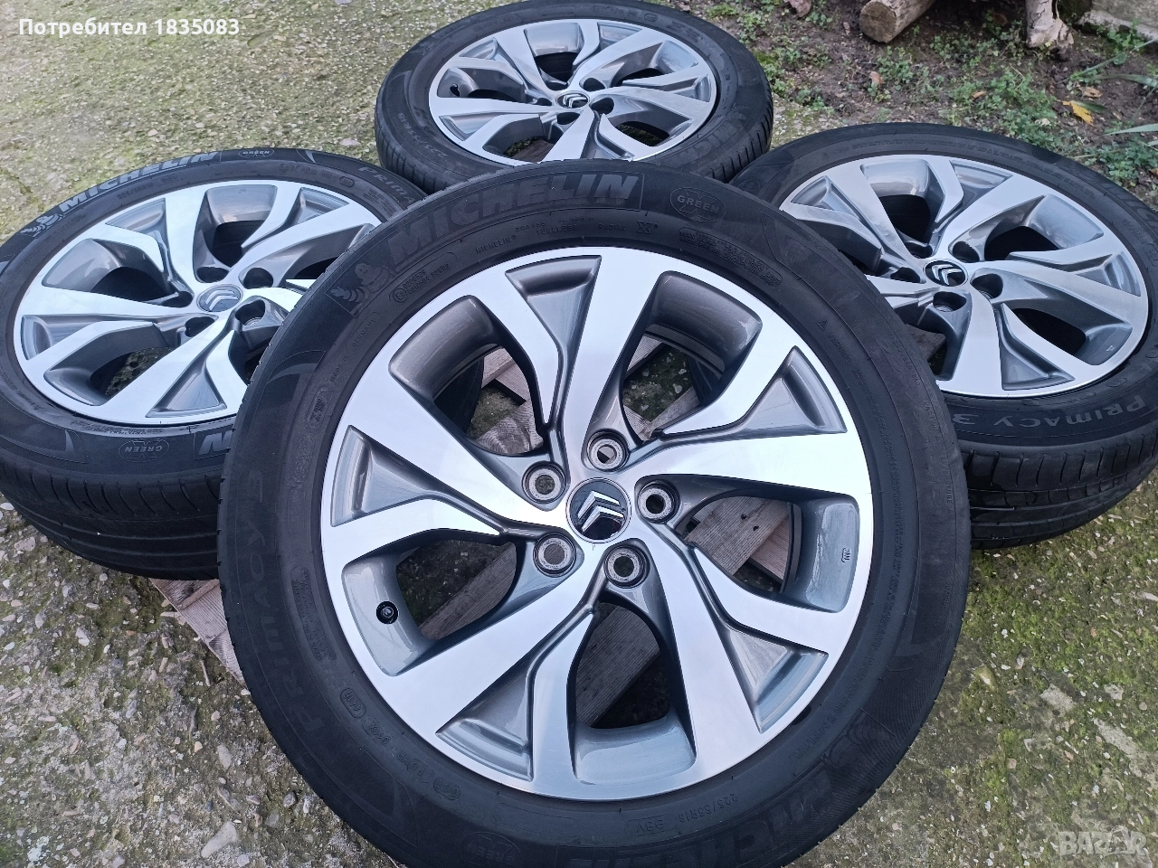 Лети джанти 18ки 5х114.3 Mitsubishi, Citroen, Peugeot + летни гуми 225/55/18 Michelin, снимка 1