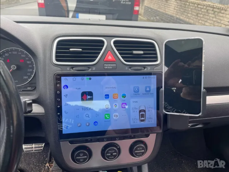 VW 10" 2-DIN бюджетна мултимедия за VAG с Android 12, 2/32GB, RDS, снимка 1