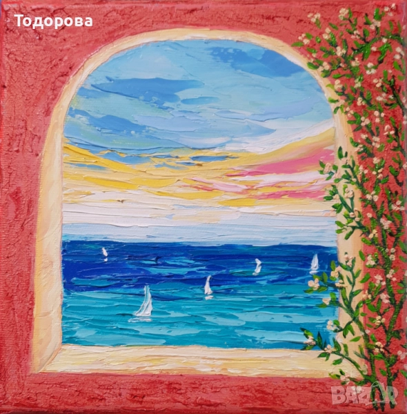 Средиземноморска мечта -маслени бои, снимка 1