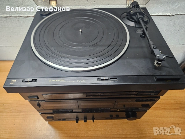 Винтидж аудио система Pioneer – грамофон, усилвател, тунер и касетен дек, снимка 8 - Аудиосистеми - 53804353