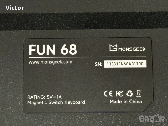 MONSGEEK Akko FUN68 безжична клавиатура с магнитни суичове, снимка 4 - Клавиатури и мишки - 53844662