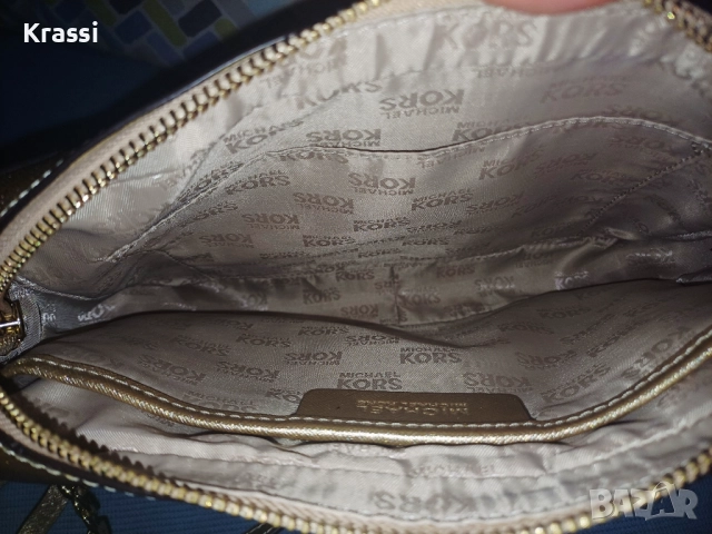 Michael Kors чанта в златисто , снимка 11 - Чанти - 52641499