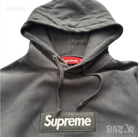 supreme Black Boxlogo hoodie , снимка 2 - Суичъри - 53956047