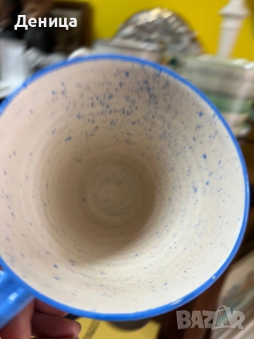 Авторски керамични чаши-тип Мъг Ръчно изработени и декорирани  Цвете и зелена чаша Вместимост-300/35, снимка 8 - Чаши - 52556505