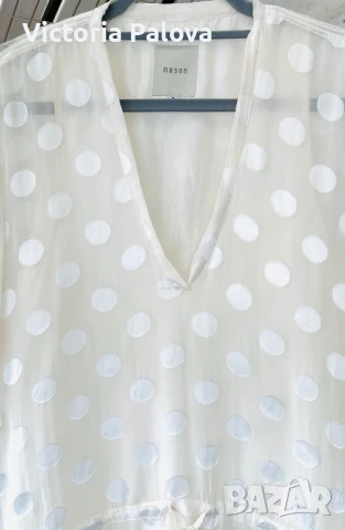 Дизайнерска туника/блуза лукс 100% коприна  MASON  USA, снимка 13 - Туники - 50507330