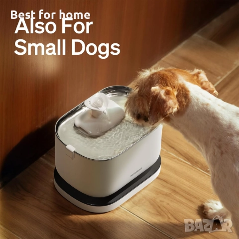  PETLIBRO, безжичен фонтан за вода за домашни любимци, работещ с батерии, 2,5 л, снимка 8 - За котки - 51857395