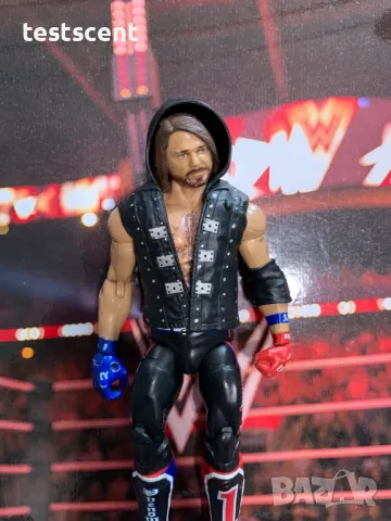 Екшън фигура WWE Elite AJ Styles Ей Джей Стайлс Mattel Figure, снимка 7 - Фигурки - 49511783