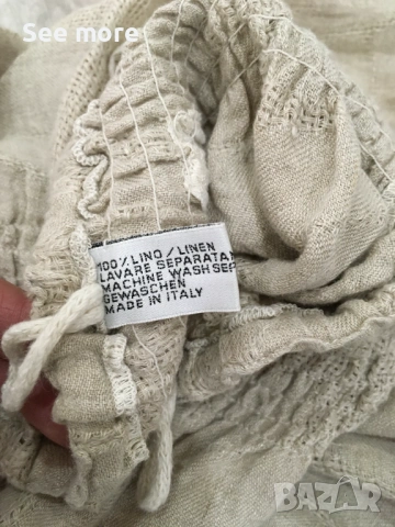 Mastro Moda 100% лен флорален панталон М, снимка 11 - Панталони - 54208506