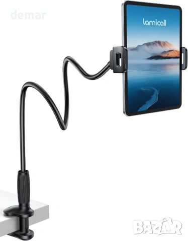 Стойка за таблет/смартфон Lamicall с 85 см гъвкава гъша шия за устройства 4,7-13"