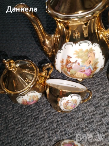 Златен сервиз с рисунки на Ромео и Жулиета , снимка 3 - Сервизи - 50675284
