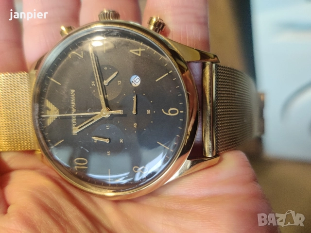 Мъжки елегантен часовник Emporio Armani, снимка 2 - Мъжки - 52400098