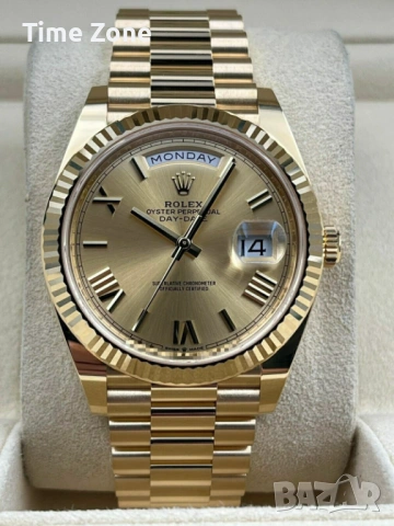 Rolex Day-Date 40mm President Rose Gold Chocolate Dial Diagonal Motif Различни Варианти, снимка 13 - Мъжки - 54047727