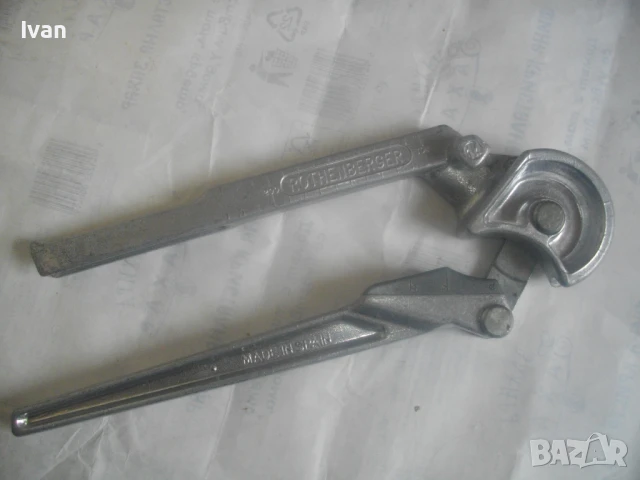 НОВ 14mm ROTHENBERGER Made in SPAIN ПРОФЕСИОНАЛЕН ИНДУСТРИАЛЕН РЪЧЕН ТРЪБОГИБ ОГЪВАНЕ НА ТРЪБИ ф14мм, снимка 2 - Други инструменти - 50449826