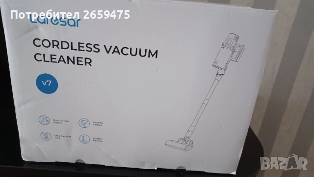 Акумулаторна прахосмукачка Laresar V7 500W, снимка 4 - Прахосмукачки - 52863403