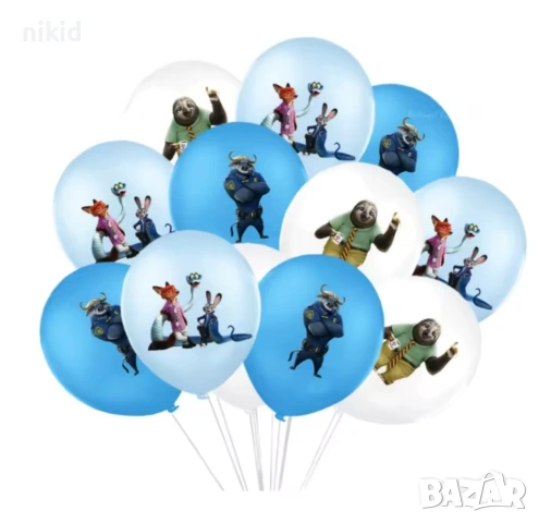 Зоотопия Зоотрополис Zootropolis Zootopia Обикновен латекс латексов фолио фолиев балон хелий, снимка 10 - Други - 36744405