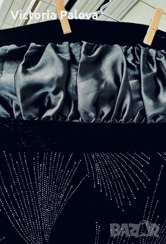  Рокля ENVY  за Нова година - кадифе с кристали, снимка 7 - Рокли - 52796187