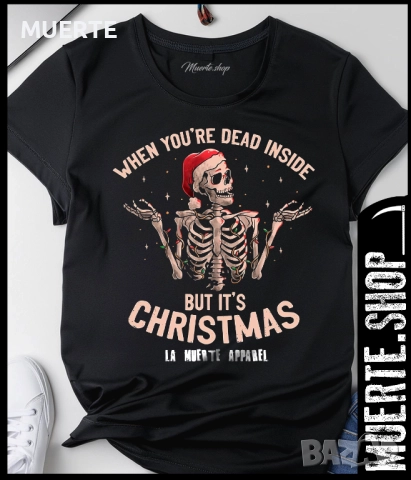 Черна тениска BUT ITS CHRISTMAS