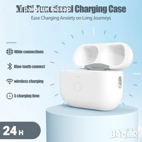 Нов USB-C заряден кейс за AirPods Pro 1/2 + QI безжично зареждане слушалки, снимка 3 - Други - 53691627