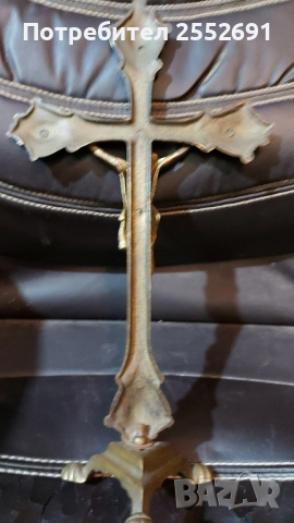 Настолен кръст с разпятие. , снимка 6 - Антикварни и старинни предмети - 44937675