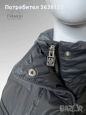 Дамско тъмно сиво пухено яке Belstaff , снимка 9 - Якета - 53075980