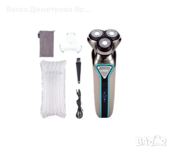 Професионална мъжка самобръсначка VGR, V-323, Водоустойчива, USB зареждане, снимка 3 - Друга електроника - 49908748