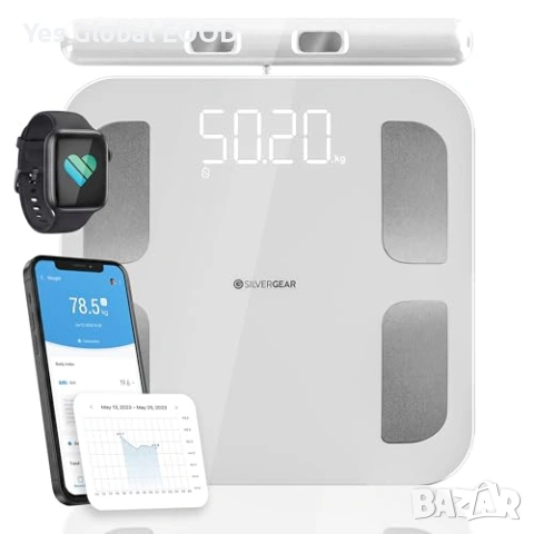 Silvergear кантар с ръчни сензори и App