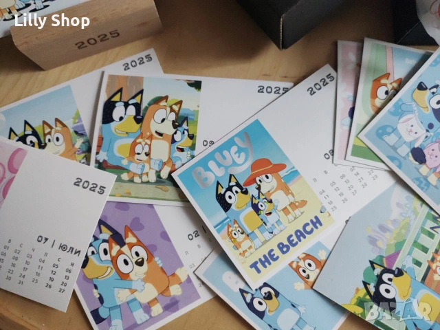 Настолно календарче Блуи / Bluey, снимка 2 - Други - 53146759
