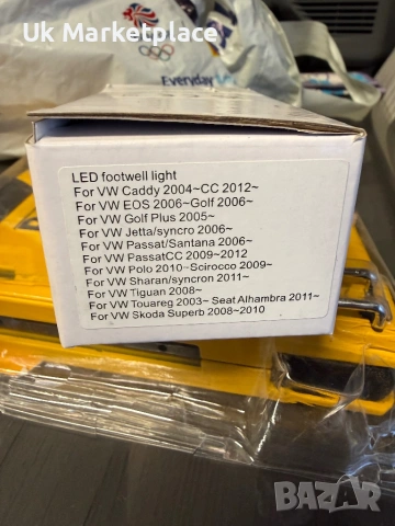 Vw led плафон Син