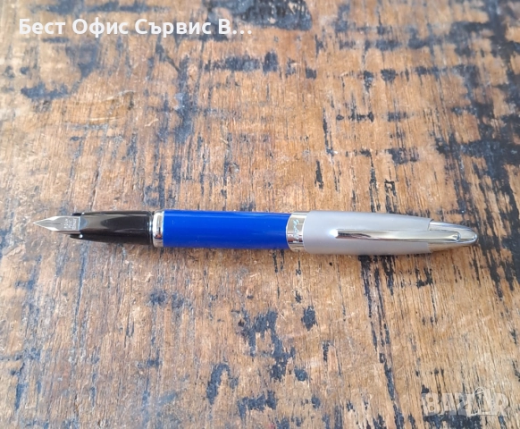 писалка и химикалка Сапи Sapi комплект сребро със синьо Италия в кутия, снимка 4 - Ученически пособия, канцеларски материали - 52472285