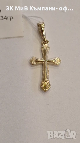 Златна Висулка Кръст 1.34гр 00902-26/2, снимка 2 - Колиета, медальони, синджири - 53606616