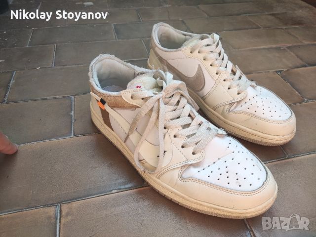 beige brown custom low air jordan 1x, снимка 4 - Кецове - 46716967