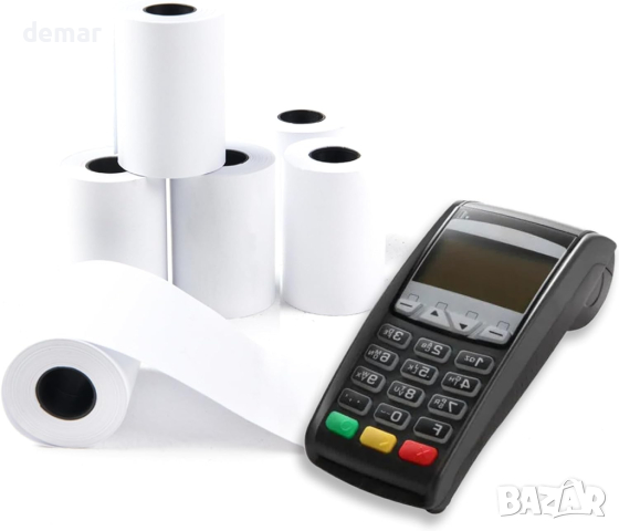AVARTEK 57 x 40 mm термична хартия за разписки за PDQ машина за кредитни карти, POS и др., 200 ролки, снимка 2 - Консумативи за принтери - 44977250