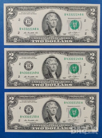 Лот 2 долара 2013 UNC