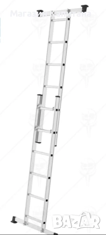Алуминиева стълба скеле 2х6 стъпала до 150кг., снимка 3 - Други машини и части - 47141804