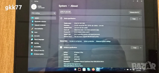 Таблет, 10" с процесор на Intel, модел Zebra ET50PT.