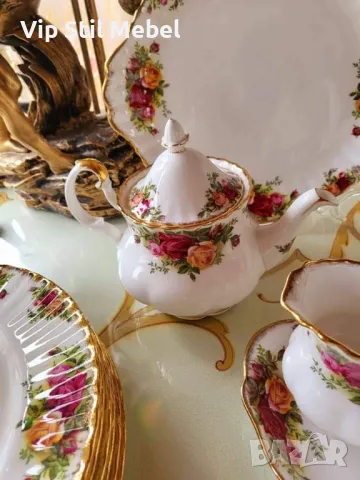 Английски чашки Royal Albert Old County Rose , снимка 7 - Антикварни и старинни предмети - 46897275