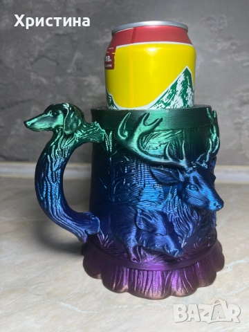 Халба за бира 3 Д принтиране ,подарък за мъж,рожден ден ,имен ден ,подарък за ловец , снимка 3 - Ръчно изработени сувенири - 53158778