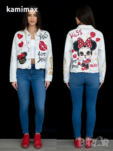 Дамско дънково яке размер М , снимка 2 - Якета - 54128436