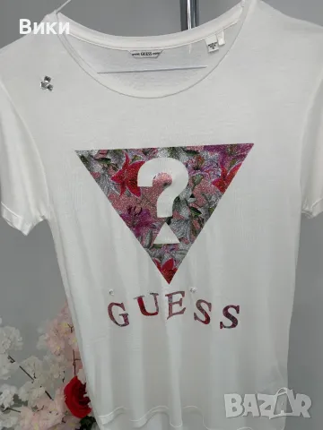 Тениска Guess 16г, но е подходяща и за S, снимка 8 - Тениски - 49692986