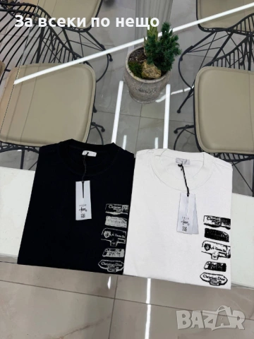 Christian Dior Мъжка Тениска👕Мъжка Блуза С Къс Ръкав - Бяла Или Черна Код Mens P.153, снимка 4 - Тениски - 53921164